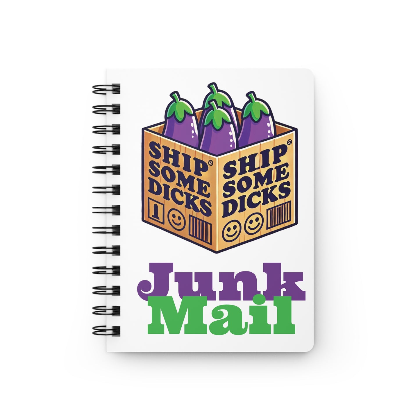 Ship Some Dicks logo lined spiral journal
