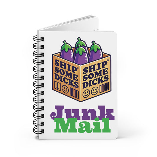 Ship Some Dicks logo lined spiral journal